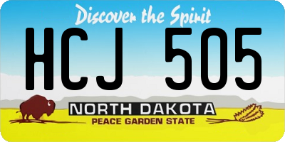 ND license plate HCJ505