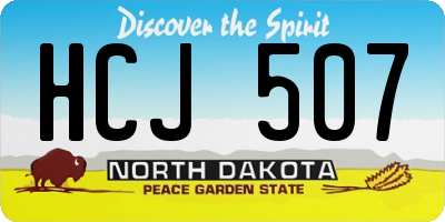 ND license plate HCJ507