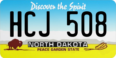 ND license plate HCJ508