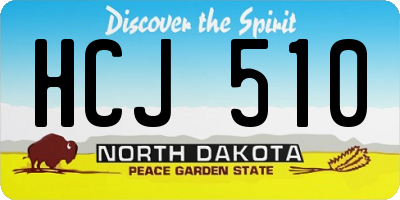 ND license plate HCJ510