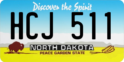 ND license plate HCJ511