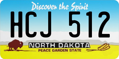 ND license plate HCJ512