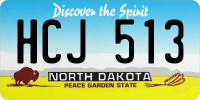 ND license plate HCJ513