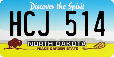 ND license plate HCJ514