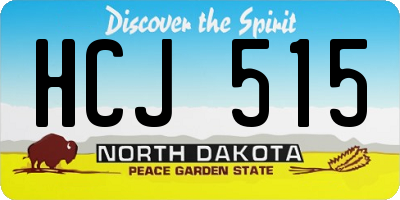 ND license plate HCJ515