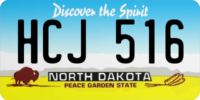 ND license plate HCJ516