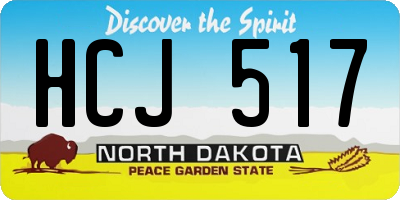 ND license plate HCJ517