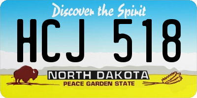 ND license plate HCJ518