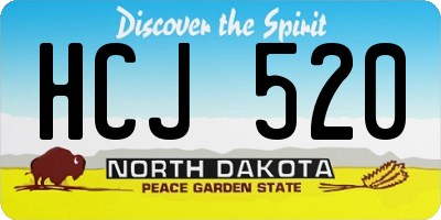 ND license plate HCJ520