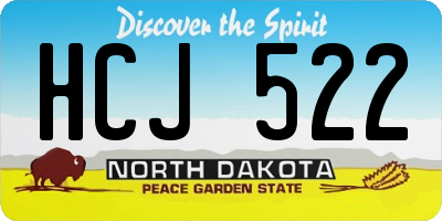 ND license plate HCJ522