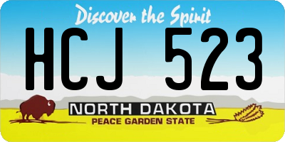 ND license plate HCJ523