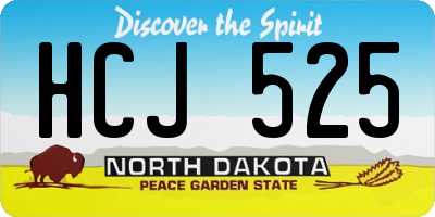 ND license plate HCJ525