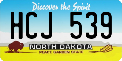 ND license plate HCJ539