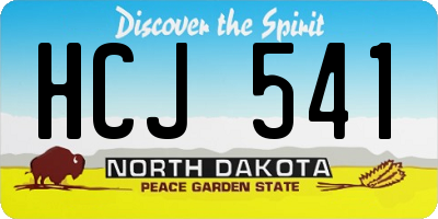 ND license plate HCJ541