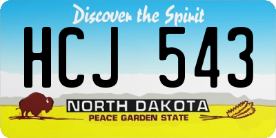 ND license plate HCJ543