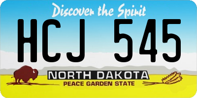 ND license plate HCJ545