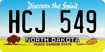 ND license plate HCJ549