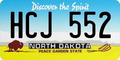 ND license plate HCJ552