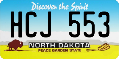 ND license plate HCJ553