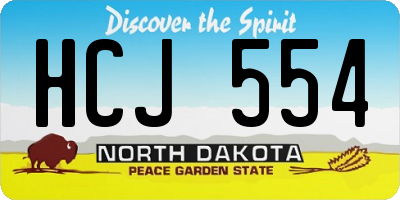 ND license plate HCJ554