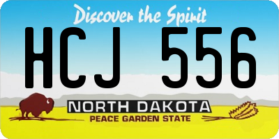 ND license plate HCJ556