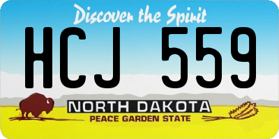 ND license plate HCJ559