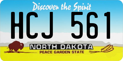 ND license plate HCJ561