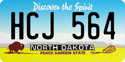 ND license plate HCJ564