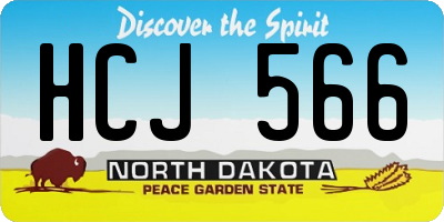 ND license plate HCJ566