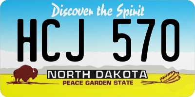 ND license plate HCJ570