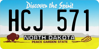 ND license plate HCJ571