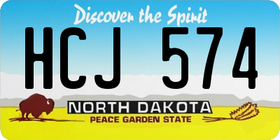 ND license plate HCJ574