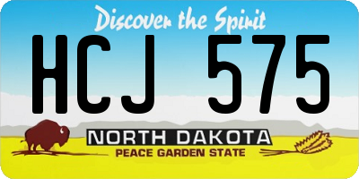 ND license plate HCJ575