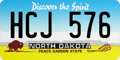 ND license plate HCJ576