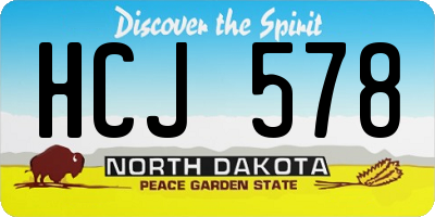 ND license plate HCJ578