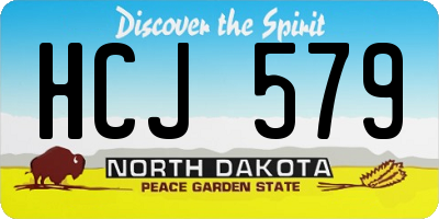 ND license plate HCJ579