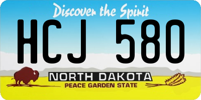 ND license plate HCJ580