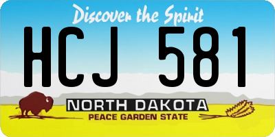 ND license plate HCJ581