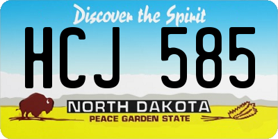 ND license plate HCJ585