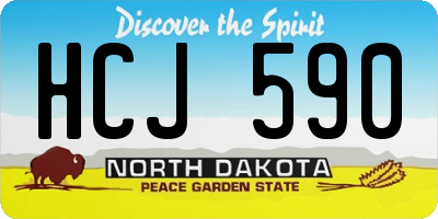 ND license plate HCJ590