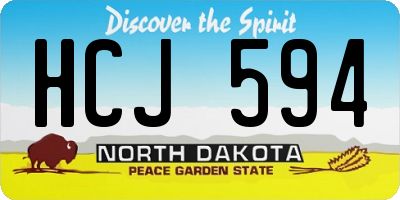 ND license plate HCJ594