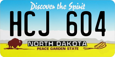 ND license plate HCJ604