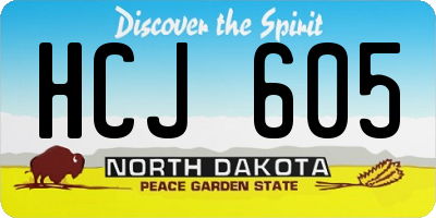 ND license plate HCJ605