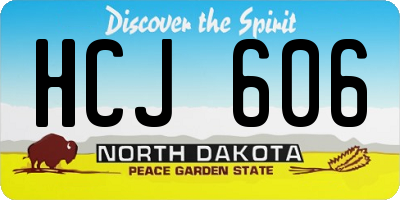 ND license plate HCJ606