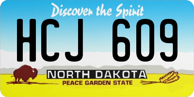 ND license plate HCJ609