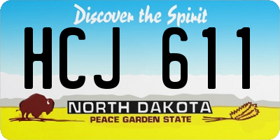 ND license plate HCJ611