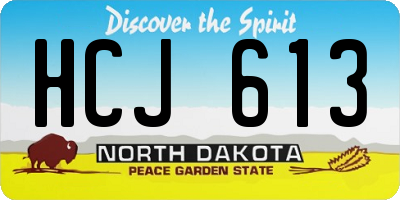 ND license plate HCJ613