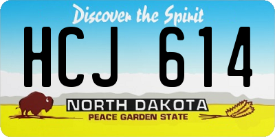 ND license plate HCJ614