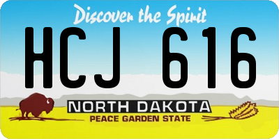 ND license plate HCJ616