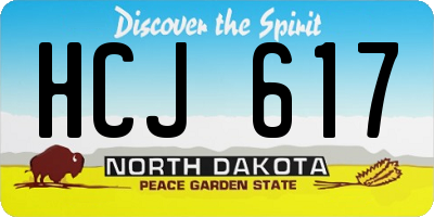 ND license plate HCJ617